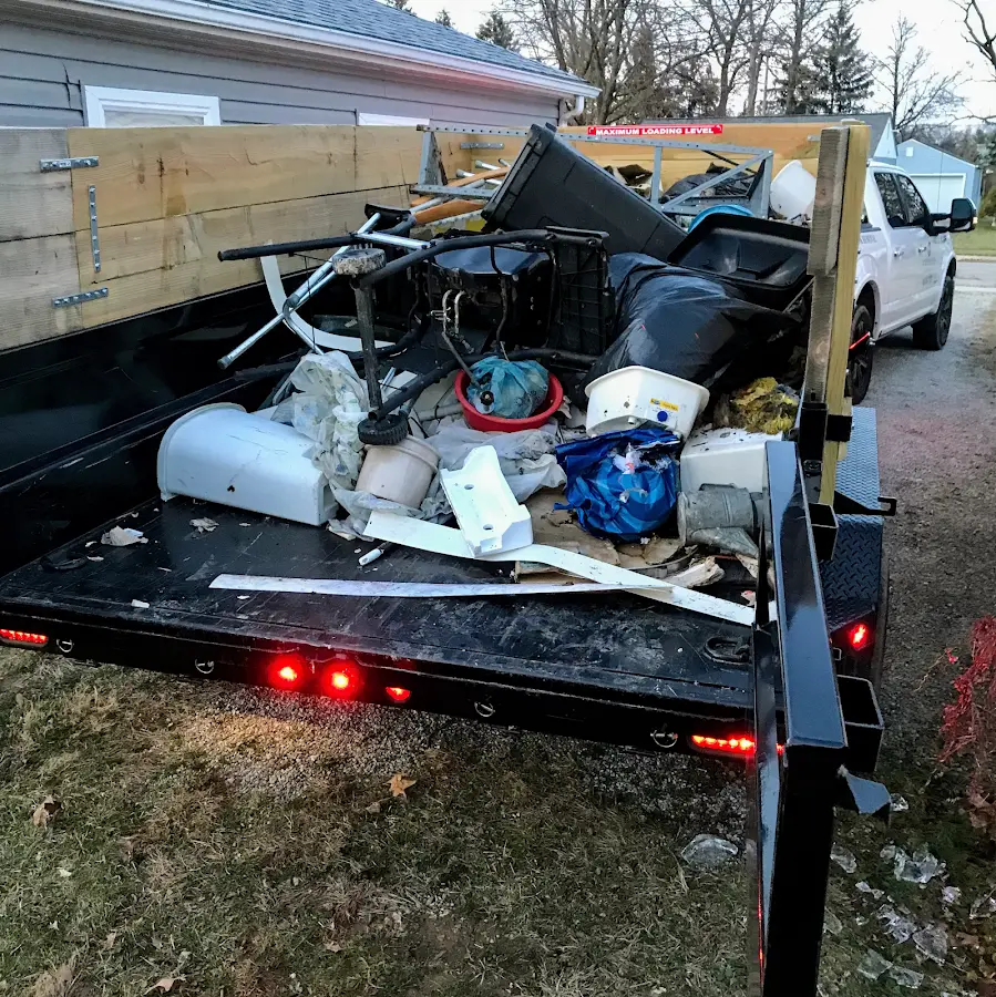 Roll-off dumpster delivered to a residential driveway in North East